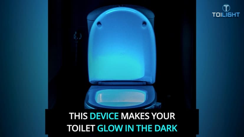 ToiLight The Original Toilet Bowl Night Light. Fun Useful Bathroom Motion Sensor Tech Gadget. Funny Novelty Birthday Gift Idea. Stocking Stuffer for Him Her Guys Men Mom Brother