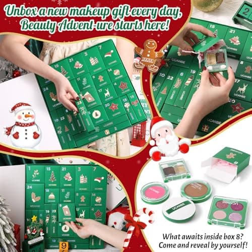 Makeup Advent Calendar 2025, 24 Days Christmas Makeup Gift Set for Adult Women & Teen Girls, UCANBE 2025 Xmas Countdown Calendar Beauty & Cosmetics Holiday Surprise Make Up Gift Kits for Women Full Kit