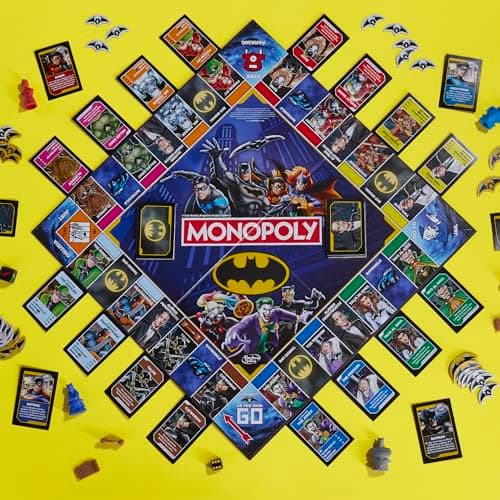 Monopoly Batman Edition Board Game | Monopoly Game for Batman Fans | Ages 8 and Up | 2 to 4 Players | Family Games | Strategy Games for Kids and Adults (Amazon Exclusive)