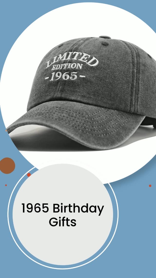 60th Birthday Gifts for Men Women, Happy 60th Birthday Decorations, Embroidered Baseball Cap Adjustable