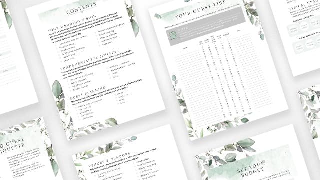 Your Perfect Day Wedding Planner Book and Organizer - Wedding Planner Book - Bridal Planning Binder with Countdown Calendar - Bride Gifts - (FLORAL)