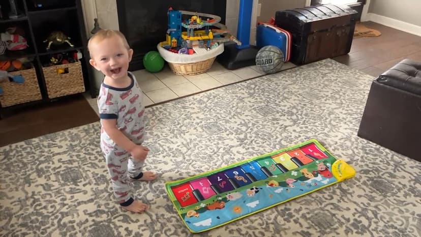 FOKI Floor Piano Mat for Toddlers, Baby Kid Sensory Educational Dancing Keyboard Carpet Animal Sounds Blanket Touch Playmat Musical Mats Birthday Toddler Toys for 1 2 3 4 5 Year Old Boy Girl Gifts