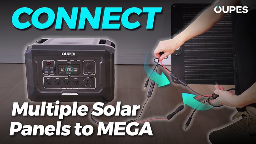 OUPES Mega 1 Portable Power Station 2000W (4500W Peak), 1024Wh LiFePO4 Battery Generator with 1400W AC Charging & 800W Solar Charging, Expandable to 5120Wh, for Home, Power Outages, Camping & RVs