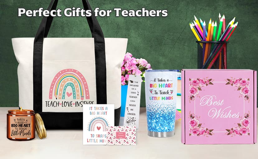 Teacher Appreciation Gifts, Best Teachers Gift for Women, Teacher Christmas Gifts, Unique Funny Thank You/Retirement/Christmas/Birthday Baskets Present for Teachers