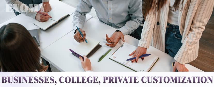 ENOMY Personalized Ballpoint Pens with Logo/Name/Text, Black Ink Custom Engraved Pen in Bulk, Ideal for Christmas Gifts, Birthday Presents, College, Offices & Businesses