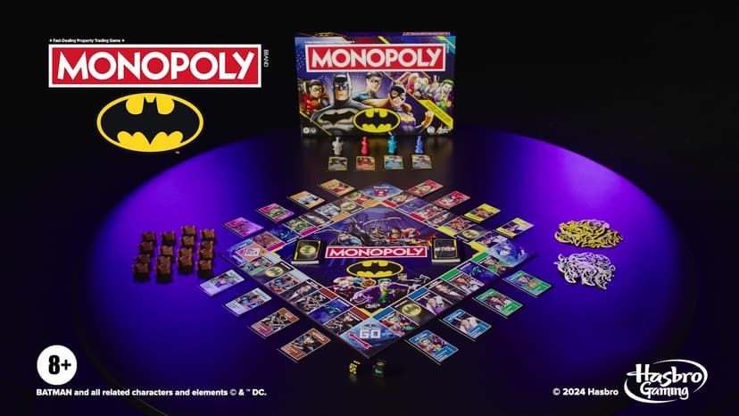 Monopoly Batman Edition Board Game | Monopoly Game for Batman Fans | Ages 8 and Up | 2 to 4 Players | Family Games | Strategy Games for Kids and Adults (Amazon Exclusive)