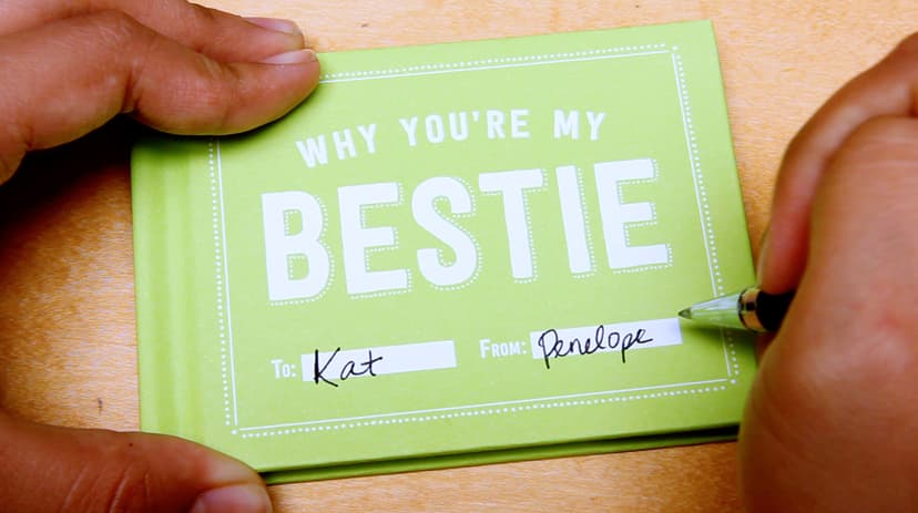 Knock Knock Why You're My Bestie Book Fill in the Love Fill-in-the-Blank Book Gift Journal, 4.5 x 3.25-Inches