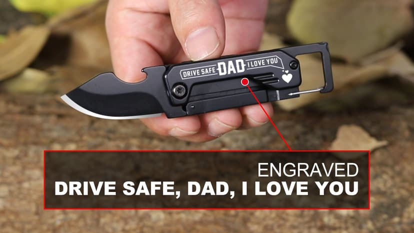 Fathers Day Dad Gifts - Gifts for Dad, Fathers Day Dads Gift from Daughter, Son, Wife - Dads Birthday Gift, Christmas Dad's Presents for Husband, Stepdad, Men - Keychain Presents, Portable Tool