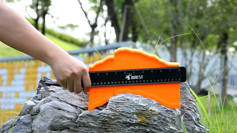 JOREST Connectable Contour Gauge (10+5 Inch), Gifts Ideas for Men Dad Handyman Husband Him, Shape Profile Duplicator with Lock, Outline Angle Measuring Tool, Template tool, Tile Flooring, Scribe Edge