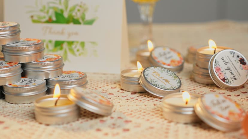MTLEE 50 Pcs Wedding Candles Gift Favors for Guests 1 Oz Lavender Scented Soy Wax Aromatherapy Candle Favors for Bridal Shower Rustic Wedding Party Guests(Thank You)