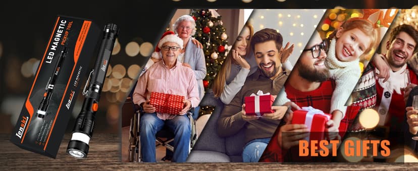 Lenski Stocking Stuffers for Men Adults, for Men Magnetic Pickup Tool, Mens Grandpa Husband Gifts, White Elephant Gifts for Adults, Cool Stuff Gadgets