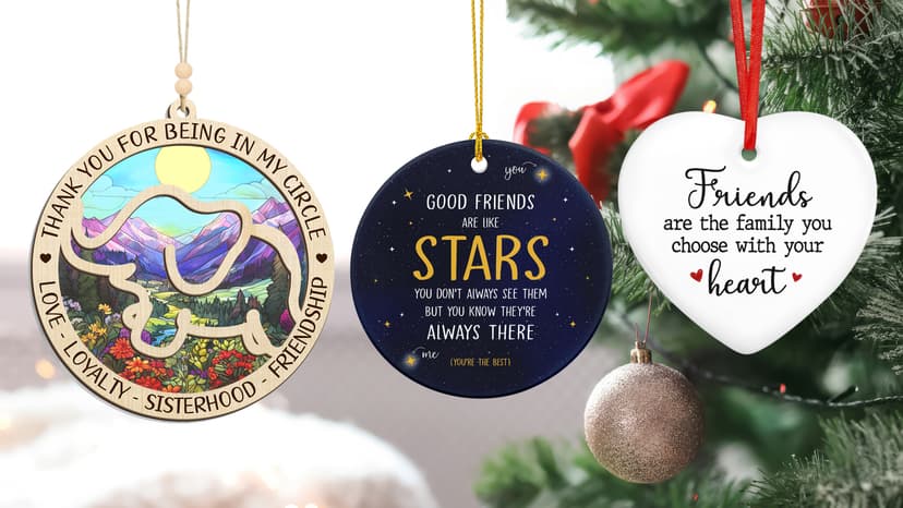 GEEMBI Elephant Gifts for Women - Suncatcher Christmas Ornaments 2025 for Tree Decorations - Elephant Ornament for Christmas Decorations, Sister Gifts for Friends, Friend Gift for Sister