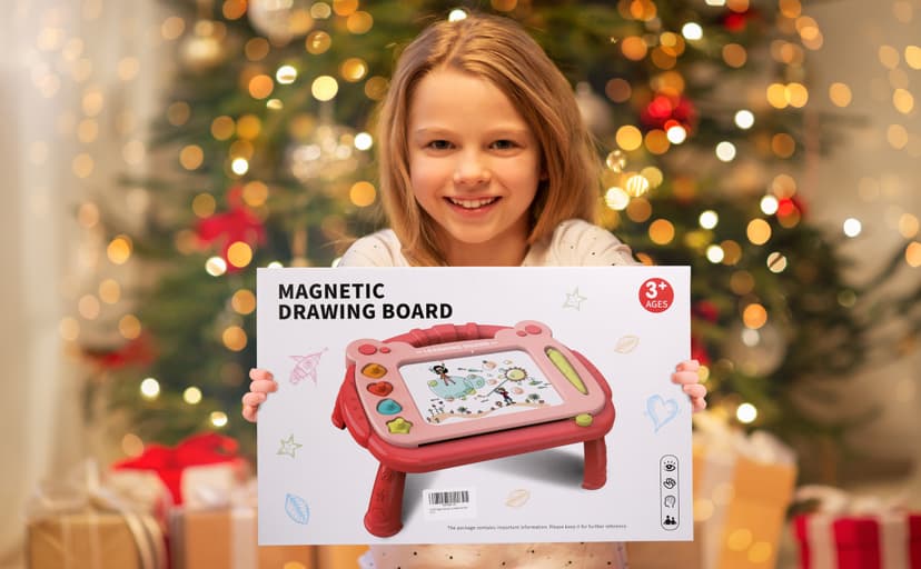 Magnetic Drawing Board for Toddlers 3, Color Erasable Doodle Writing Pad, Learning Painting Sketch Pad, Best Birthday Easter Christmas Halloween Kids Toy Gifts for Boys and Girls(Blue)