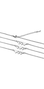 Sunflower Jewellery Friendship Necklace for 3 4 Stainless Steel Heart-Shaped Necklace/Bracelet Three Hearts Composed of Friendship Necklace/Bracelet, Gifts for Friends