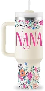 Grandma Gifts Birthday Gifts for Grandma Great Grandmother Gift Ideas Best Grandmother Gift from Granddaughter Grandson for Mothers Day Christmas 40oz Travel Cup Insulated Tumbler with Lid & Straw
