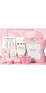 Birthday Gifts for Women Self Care Gifts Get Well Soon Gifts, Happy Birthday Spa Gift Baskets w/Flannel Blanket 40 OZ Tumbler Care Package for Mom Wife Sister Best Friend Her Daughter