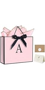 QLSKO 40th Birthday Keepsake Gift Paper Bag for Her Anniversary Party Present Shopping Tote Bags Women 40 Year Old Decorations Idea (1985 40th, Medium (Pack of 1))