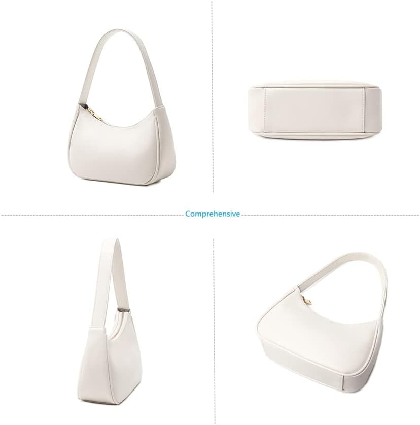 Shoulder Bags for Women, Cute Hobo Tote Handbag Mini Clutch Purse with Zipper Closure