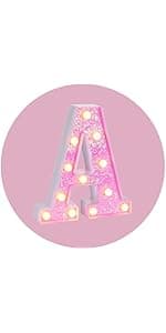 Foaky Upgraded Light Up Letters,Colorful Marquee Light Up Letter with Remote,Marquee Letters for Girl Gifts Teen Girl Gifts Trendy Stuff,Birthday Party Decoration (A)
