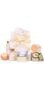 Spa Gifts for Women Bath and Body Gift Basket Mothers Day Gifts Coconut Lavender Home Spa Set Self Care Gift for Mom Sister Her Wife Birthday Gifts Spa Kit Care Package Thank You Gift