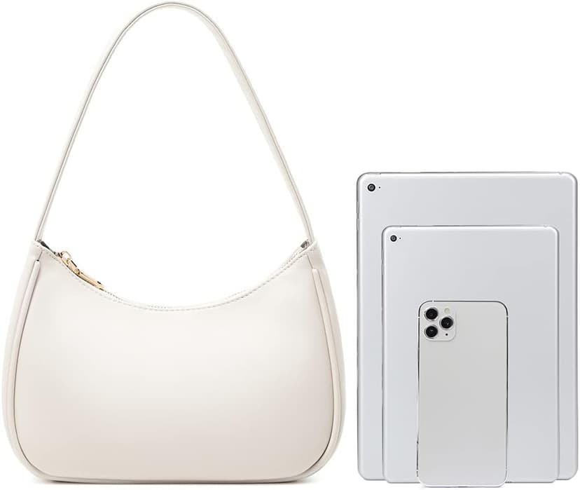 Shoulder Bags for Women, Cute Hobo Tote Handbag Mini Clutch Purse with Zipper Closure