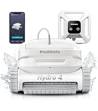 Hydro3 Robotic Pool Cleaner, 150W Cordless Pool Vacuum for Inground/upground Pool Max 861-1070 sq.ft, 200mins Runtime, 2xBrushless-Motor, 4.1L Filter Basket, Wall Climbing/Waterline Clean