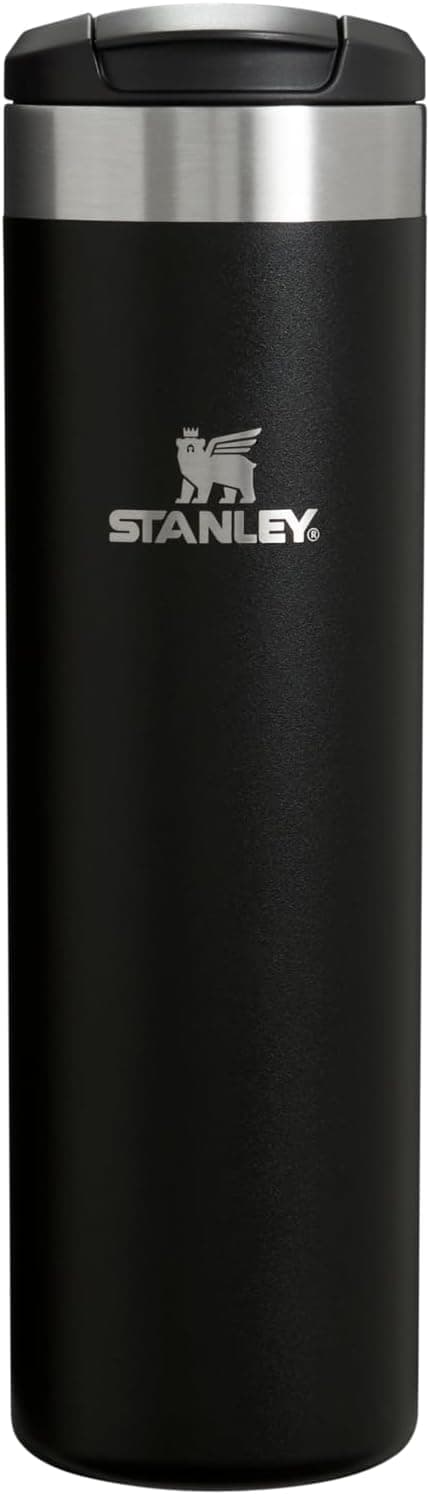 Stanley AeroLight Transit Bottle 20 oz | Locking Drink Through Lid | Leak Resistant Water Bottle or Coffee Travel Mug | Lightweight Insulated Stainless Steel | BPA-Free | Black