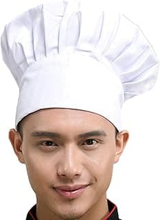 Hyzrz Chef Hat Adult Adjustable Elastic Baker Kitchen Cooking Chef Cap for Adult/Kids