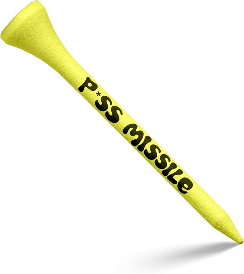 Driver Darts by P*ss Missile, Premium Bamboo Golf Tees | 18 Count, 83mm (3.25") Wooden Tees | Iconic Packaging and Cool Organization | Funny Golf Accessory for Golfers