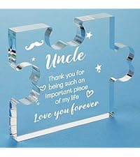 Funnli Gifts for Men Boys Acrylic Plaque - Fathers Day Christmas Birthday Gifts for Brother 3.35 x 2.76 Inch Desk Decorations - Brother Son Nephew Grandson Graduation Gifts from Sister