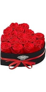 Christmas Flowers Roses Gifts for Mom,Forever Real Preserved Roses in Glass Dome,Christmas Anniversary Thanksgiving Gifts for Wife Girlfriend Women Best Friend Grandma/Purple Rose