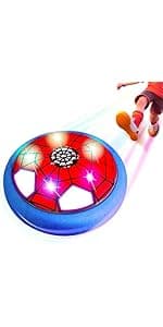 Soccer Toys for Boys 4-6 Hover Soccer Ball Indoor Gifts for Boys Kids Toys Birthday Gifts for 4 5 6 7 8 9 10 Year Old Boy Air Floating Soccer Toy with LED Lights Foam Bumper