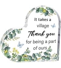 Funnli Teacher Gifts, Back to School Teacher Gifts, Teacher Appreciation Gifts Acrylic Plaque, Thank You Graduation Valentines Day Christmas Gifts for Women Teacher Classmate Study Partner Roommate