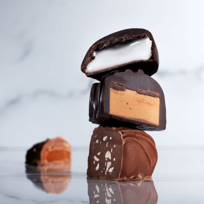 Christmas Chocolate Gift Basket, Gourmet Chocolates Variety Snack Box, Assorted Food Arrangement Platter, Birthday Present, Holiday, Corporate Parties, Sympathy, Candy Gifting Idea, Him, Her, Men, Women, Family (Ruby Red)