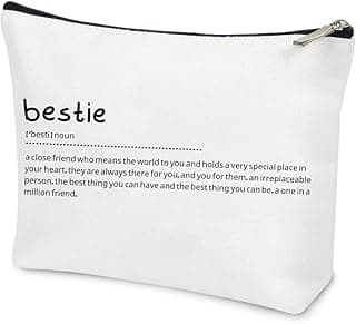 Bestie Friend Gifts for Women, Makeup Cosmetic Bag, Unique Christmas Birthday Graduation Xmas Gifts for Teens Sister, Adult Women Bridal Shower Party Travel Essentials Toiletry Case, Girls Presents
