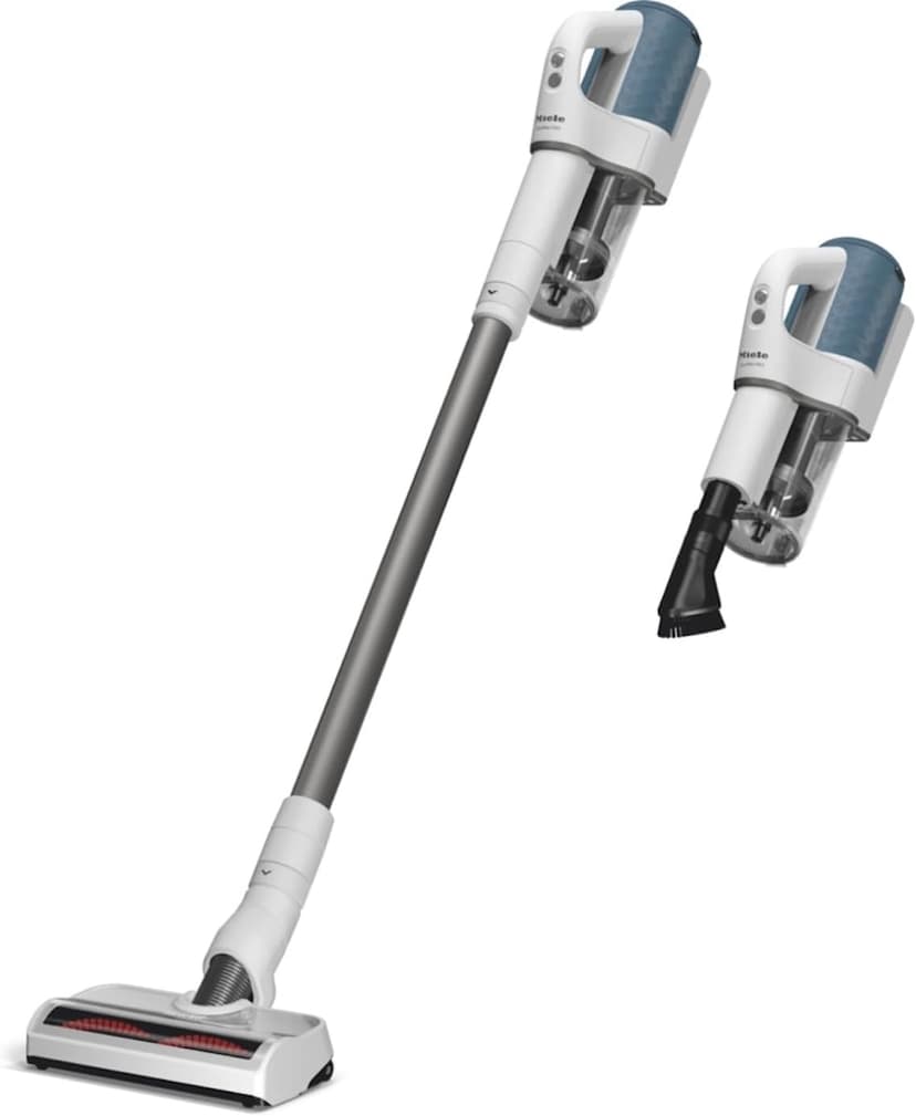 Miele Duoflex Vacuum Cleaner, Cordless and Bagless Multi-Use Flexible Stick Vacuum with Attachable MultiFloor Brush, in Brilliant White / Space Grey / Nordic Blue