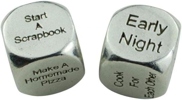 TIN Date Night Dice 10th Anniversary 100% Pure Tin - Create a Unique 10th Anniversary Date Night
