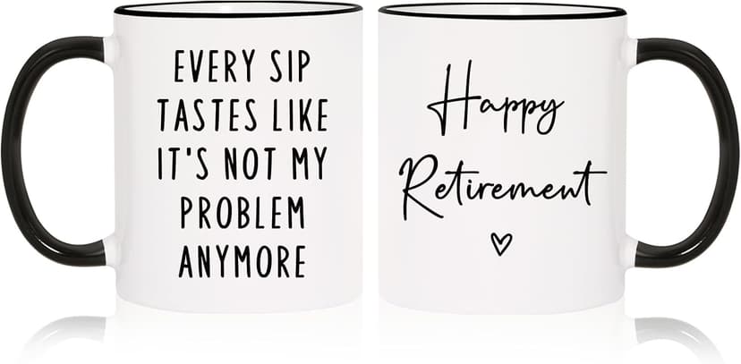 Aurahouse Retirement Gift for Woman Men, Funny Retirement Mug Decorations, Best Retirement Gifts for Women Men 2025, Coworker, Friend, Teacher, Boss, Sisters, Mom, Retired Gifts Not My Problem Anymore