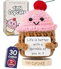 Funny Friendship Gifts for Women Men - Sassy Tiny Crochet Potato with 30 Uplifting Hilarious Cards for Friends, Bestie, BFF, Bestfriend, Coworkers - Best Friend Birthday Present Idea for Women, Her