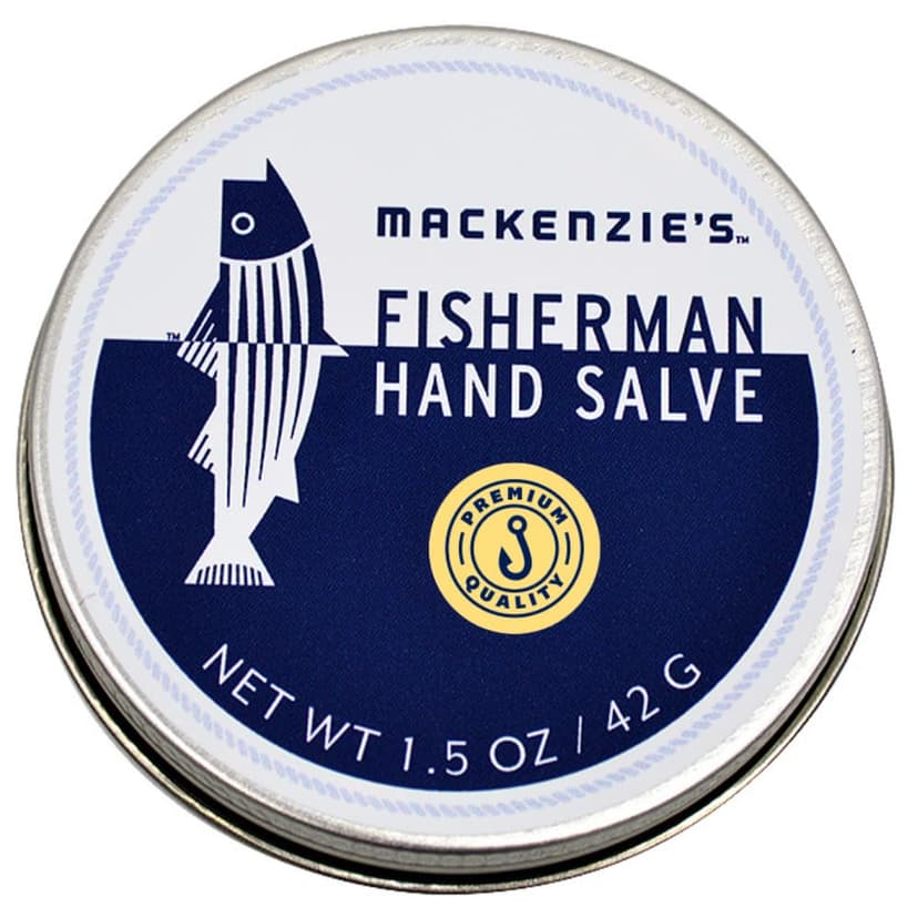 MacKenzie's Fisherman Hand Salve - Holiday Gifts for Men - Christmas Gifts for Fishermen - Stocking Stuffers - Coastal Holiday Gifts - All Natural - Hand Repair - 1.5 Ounce Tin
