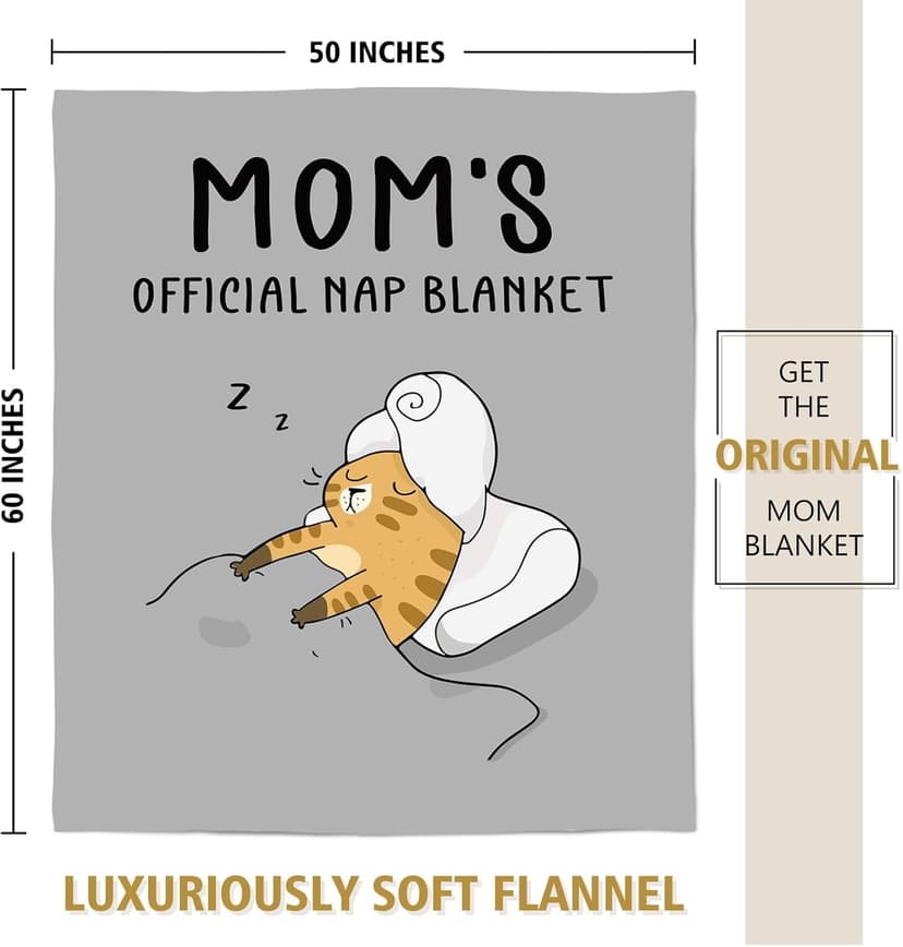 SteadStyle Gifts for Mom from Daughter or Son, Mom Birthday Gifts Blanket, Mother Presents for Christmas, Valentine's Day, Mothers Day, Fluffy Blanket for Mommy, 60'' x 50'' (Grey)