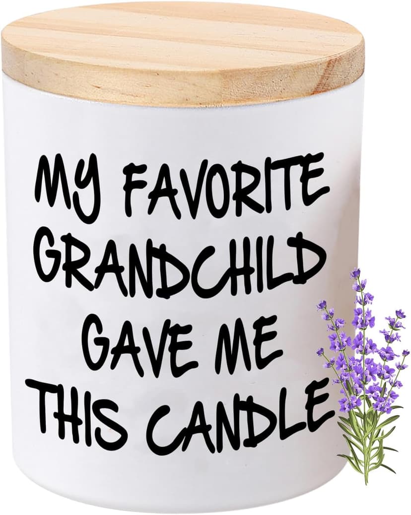 BFJLIFE Gifts for Grandma Grandpa Funny Novelty Unique Christmas Fathers Day Birthday Gifts for Grandpa Grandma Grandparents Lavender Scented Soy Candle