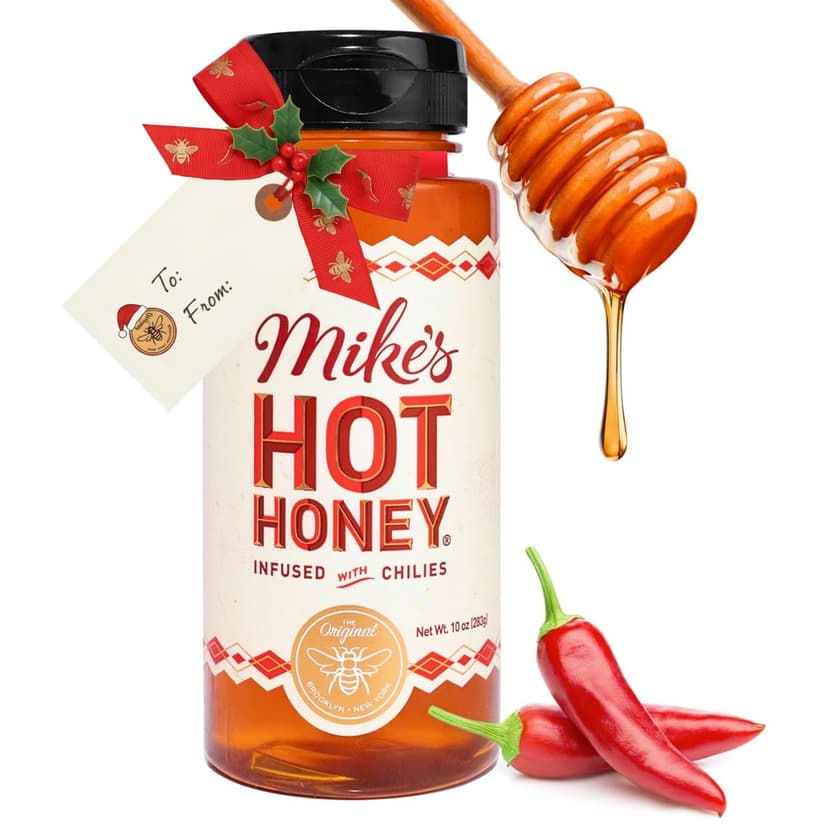 Mike's Hot Honey, America's #1 Brand of Hot Honey, Spicy Honey Infused with Chili Peppers, Certified Kosher, Gluten-Free, Paleo-Friendly, Sweet Heat, Perfect for Hot Sauce Lovers (10oz Bottle, 1 Pack)