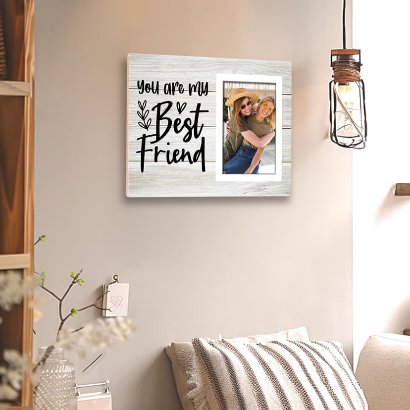 You're My Best Friends Gift Picture Frame, Friend Birthday Gifts for Women, BFF, Best friend, Besties, Long Distance Friendship Gifts for Soul Sisters, Big Sis - 4x6 Inches Wood Photo Frame