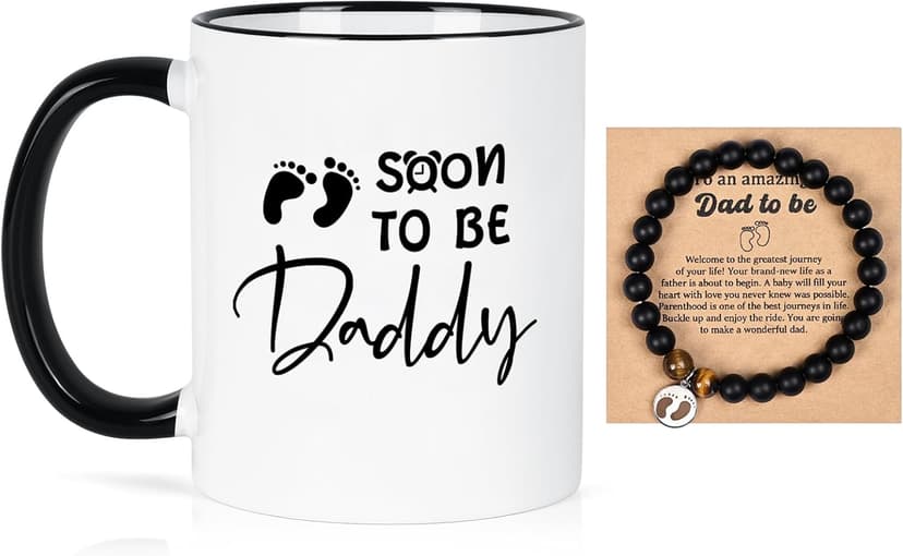 YHRJWN New Dad Gifts, Christmas Gifts for New Daddy, Father to Be Gift, Expectant Dad Gift, Soon to Be Daddy Set