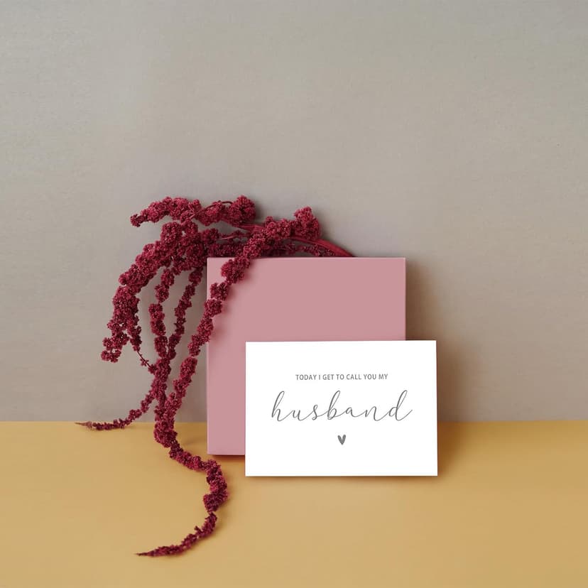 SuperShunhu Groom's Wedding Vows Card - Husband, To My Groom, To My Husband