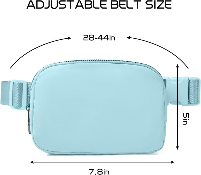 Belt Bag Fanny Pack Crossbody Bags for Women Fashion Waist Packs with Adjustable Strap Gifts for Women Men Teen Girls (Icing Blue)