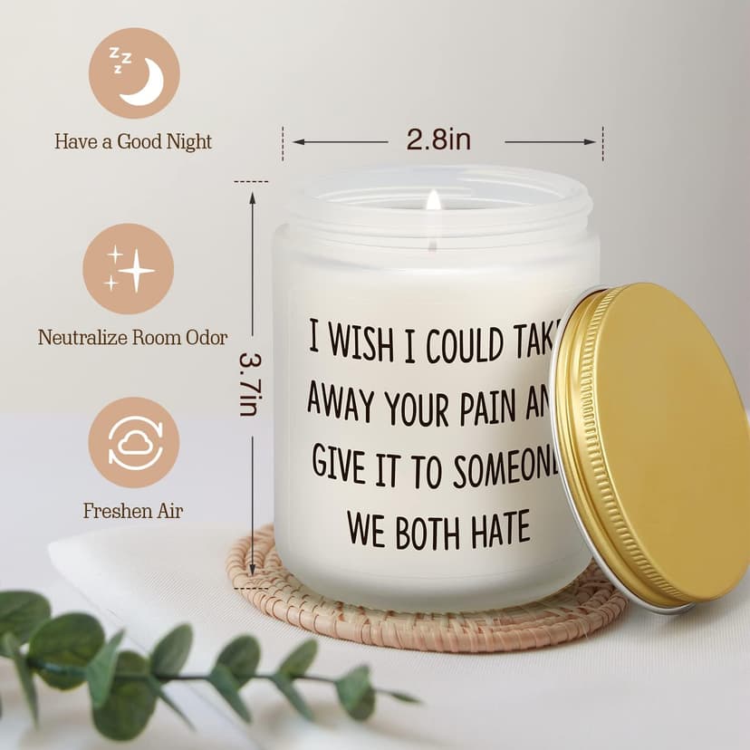 Get Well Soon Gifts for Women Men, Funny Present for Her Him After Surgery, Feel Better Gift for Mom Sick Friends, Grieving, Divorce, Sorry for Your Loss, Take Your Pain Candle