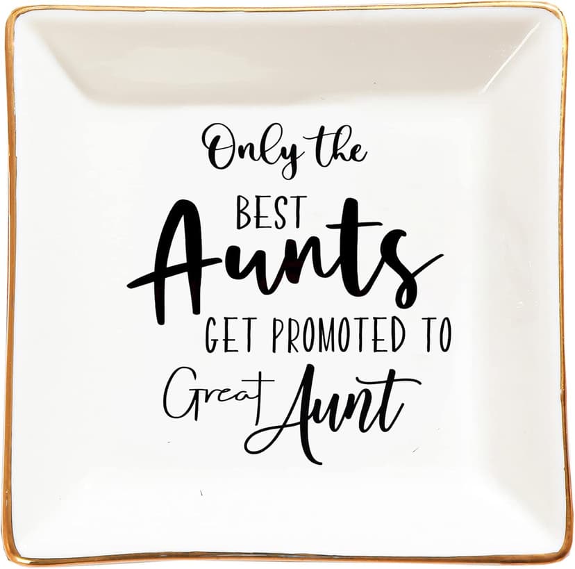 Aunt Gifts: Trinket Dish Ring Holder for Aunts' Christmas, Birthdays, Mother's Day, Valentine's Day, Thanksgiving, Xmas, Weddings