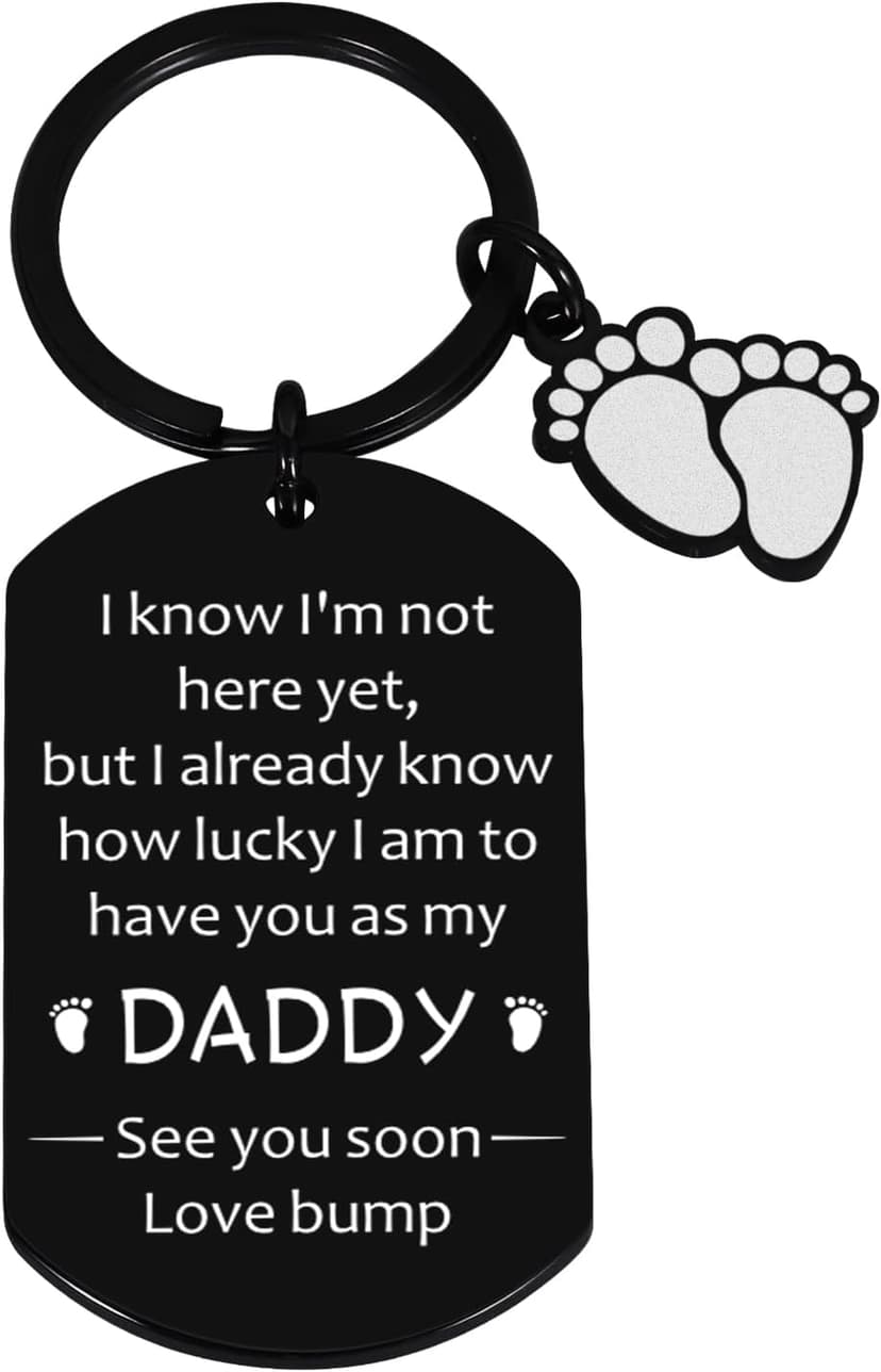 New Dad Gifts for Men: First Fathers Day Keychain